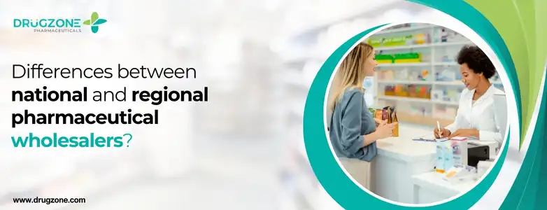 What are the differences between national and regional pharmaceutical wholesalers?
